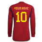 2022-2023 Spain Long Sleeve Home Shirt (Your Name)
