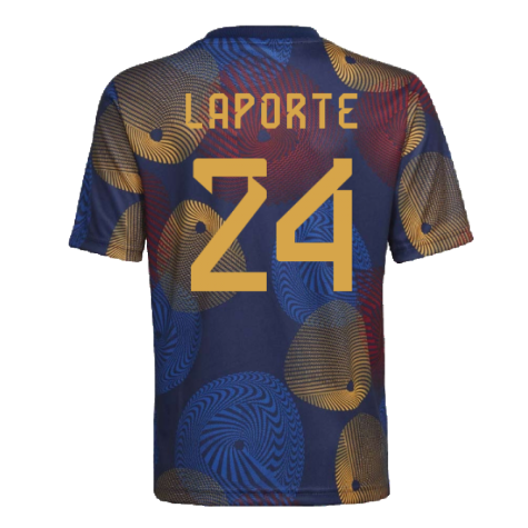 2022-2023 Spain Pre-Match Shirt (Kids) (LAPORTE 24)