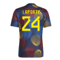 2022-2023 Spain Pre-Match Shirt (Navy) (LAPORTE 24)