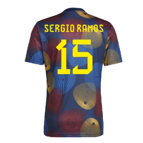 2022-2023 Spain Pre-Match Shirt (Navy) (SERGIO RAMOS 15)
