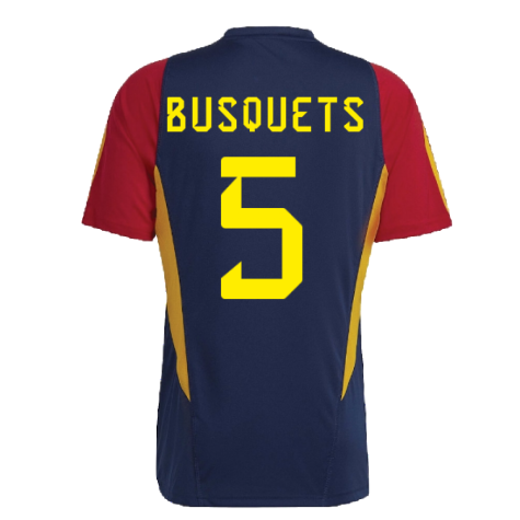 2022-2023 Spain Training Jersey (Navy) (BUSQUETS 5)