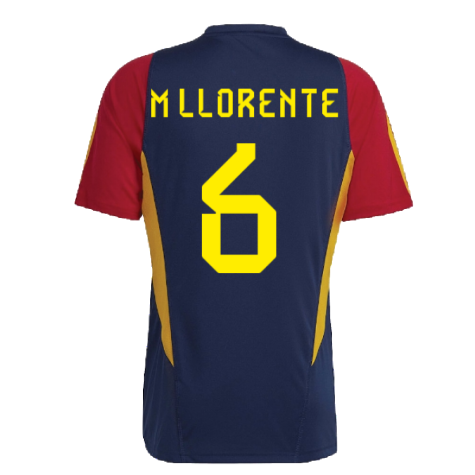 2022-2023 Spain Training Jersey (Navy) (M LLORENTE 6)