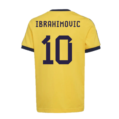 2022-2023 Sweden 3S Tee (Yellow) - Kids (IBRAHIMOVIC 10)
