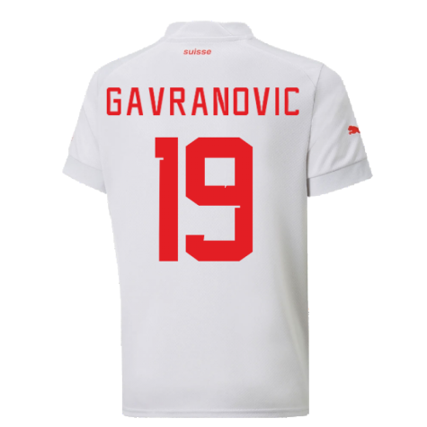 2022-2023 Switzerland Away Shirt (Kids) (GAVRANOVIC 19)