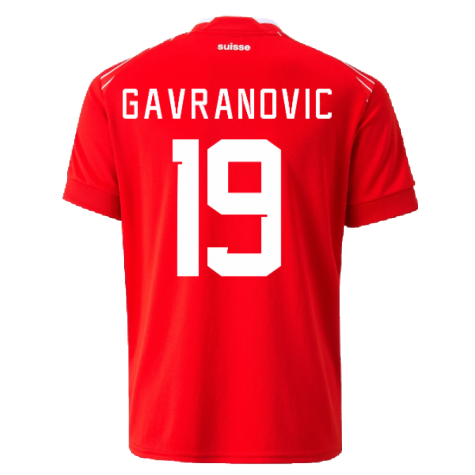 2022-2023 Switzerland Home Shirt (Kids) (GAVRANOVIC 19)