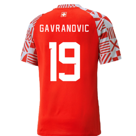 2022-2023 Switzerland Pre-Match Jersey (Red) (GAVRANOVIC 19)