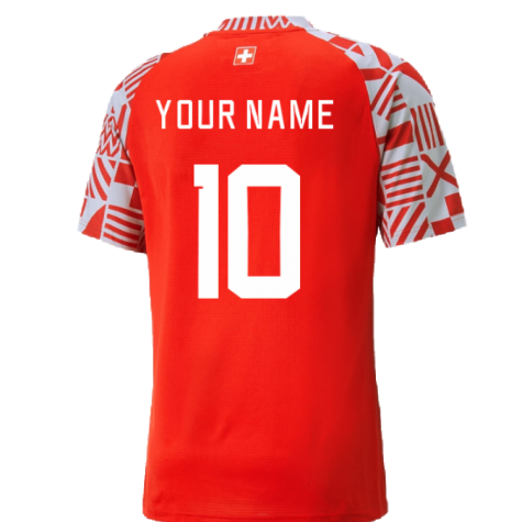 2022-2023 Switzerland Pre-Match Jersey (Red) (Your Name)
