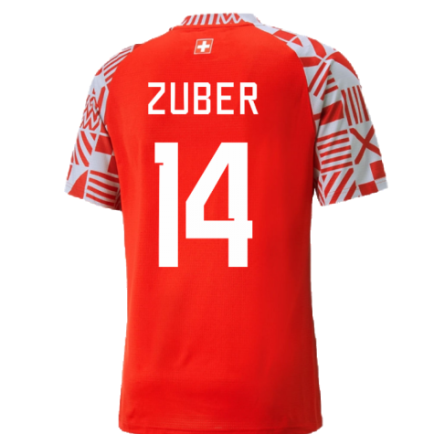 2022-2023 Switzerland Pre-Match Jersey (Red) (ZUBER 14)