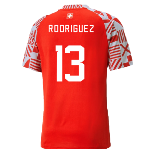 2022-2023 Switzerland Pre-Match Shirt (Red) (Rodriguez 13)