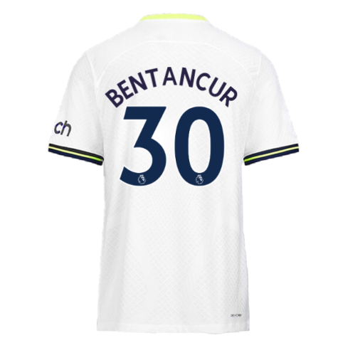 2022-2023 Tottenham Vapor Home Shirt (BENTANCUR 30)