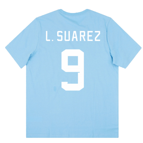 2022-2023 Uruguay FtblCore Tee (Blue) (L. SUAREZ 9)