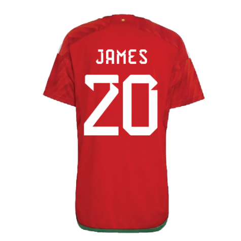 2022-2023 Wales Home Shirt (JAMES 20)