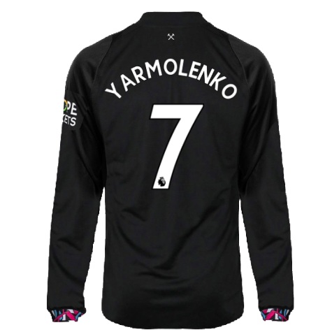 2022-2023 West Ham Long Sleeve Away Shirt (YARMOLENKO 7)