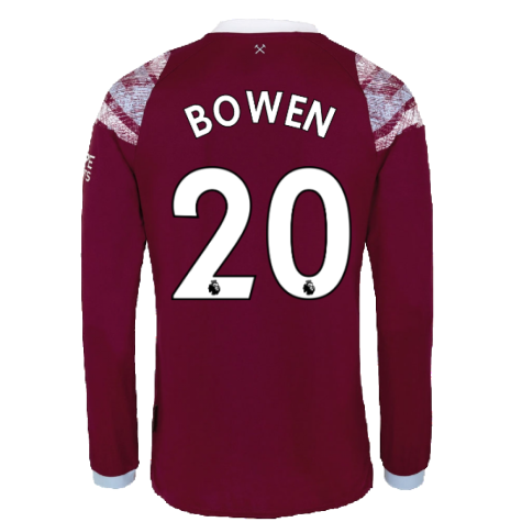 2022-2023 West Ham Long Sleeve Home Shirt (BOWEN 20)