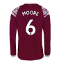 2022-2023 West Ham Long Sleeve Home Shirt (MOORE 6)