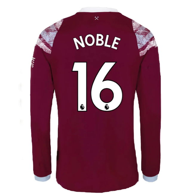 2022-2023 West Ham Long Sleeve Home Shirt (NOBLE 16)