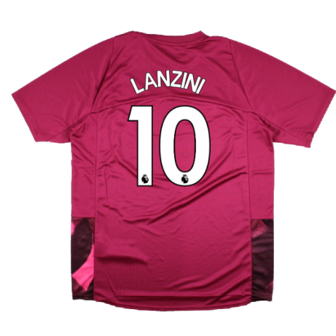 2022-2023 West Ham Training Jersey (S) - Red Plum (LANZINI 10)