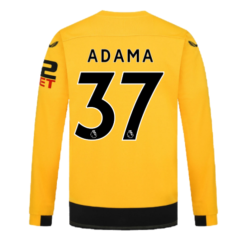 2022-2023 Wolves Long Sleeve Home Shirt (ADAMA 37)