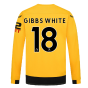 2022-2023 Wolves Long Sleeve Home Shirt (GIBBS WHITE 18)
