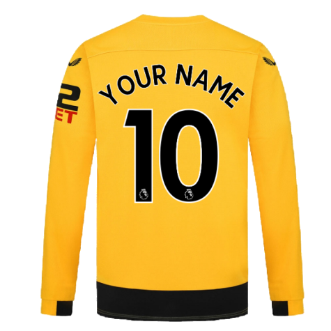 2022-2023 Wolves Long Sleeve Home Shirt (Your Name)