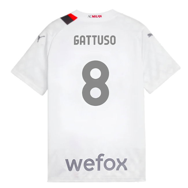 2023-2024 AC Milan Away Shirt (Kids) (Gattuso 8)