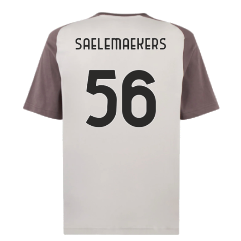 2023-2024 AC Milan Casuals Tee (Light Grey) (Saelemaekers 56)