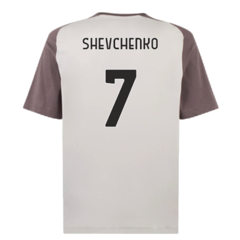 2023-2024 AC Milan Casuals Tee (Light Grey) (Shevchenko 7)