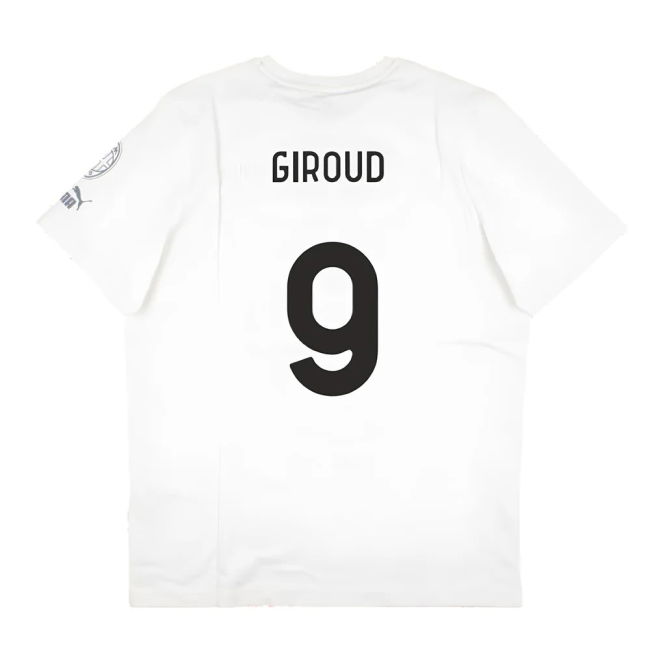 2023-2024 AC Milan FtblCore Graphic Tee (Grey) (Giroud 9)