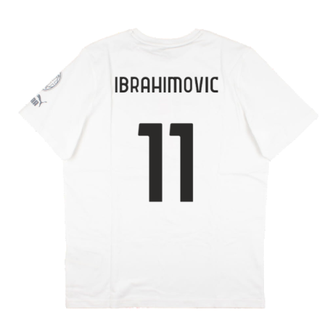 2023-2024 AC Milan FtblCore Graphic Tee (Grey) (Ibrahimovic 11)
