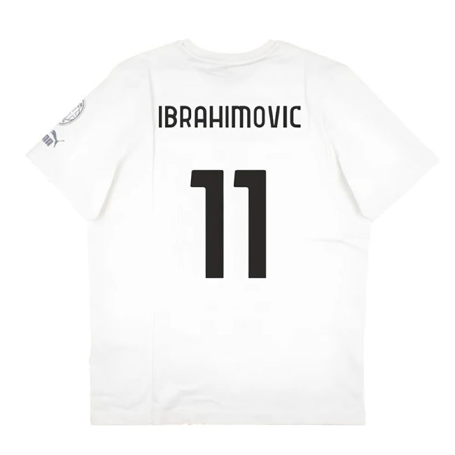2023-2024 AC Milan FtblCore Graphic Tee (Grey) (Ibrahimovic 11)