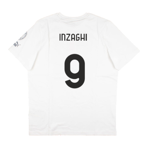 2023-2024 AC Milan FtblCore Graphic Tee (Grey) (Inzaghi 9)