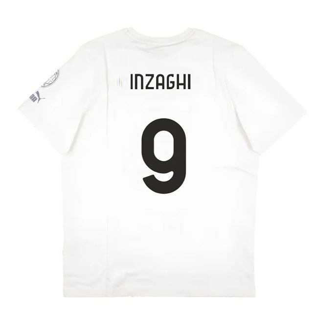 2023-2024 AC Milan FtblCore Graphic Tee (Grey) (Inzaghi 9)
