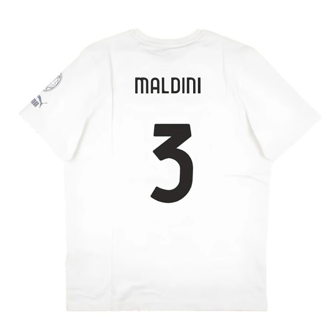 2023-2024 AC Milan FtblCore Graphic Tee (Grey) (Maldini 3)