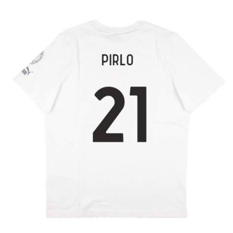2023-2024 AC Milan FtblCore Graphic Tee (Grey) (Pirlo 21)