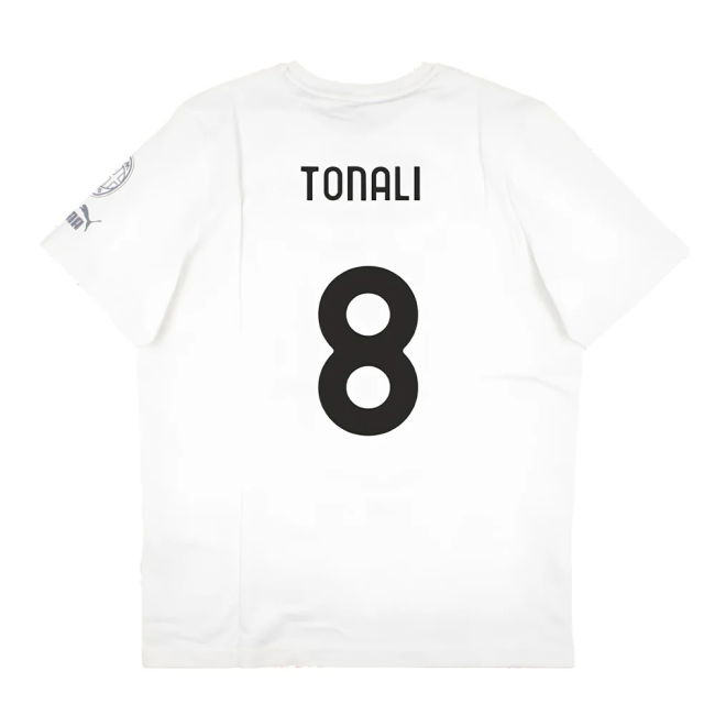 2023-2024 AC Milan FtblCore Graphic Tee (Grey) (Tonali 8)