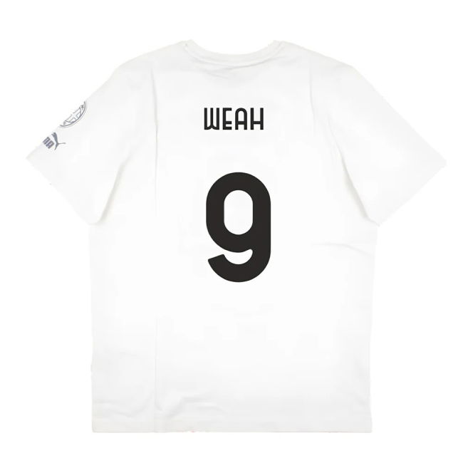 2023-2024 AC Milan FtblCore Graphic Tee (Grey) (Weah 9)