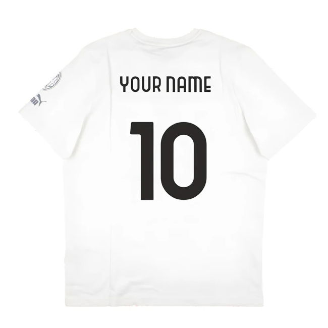 2023-2024 AC Milan FtblCore Graphic Tee (Grey) (Your Name)