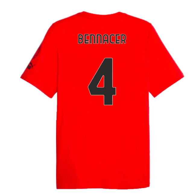 2023-2024 AC Milan FtblCore Graphic Tee (Red) (Bennacer 4)
