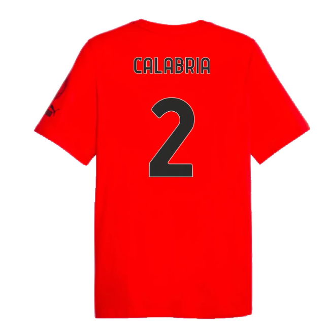 2023-2024 AC Milan FtblCore Graphic Tee (Red) (Calabria 2)