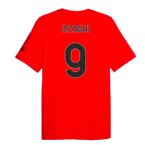 2023-2024 AC Milan FtblCore Graphic Tee (Red) (Inzaghi 9)