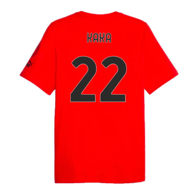 2023-2024 AC Milan FtblCore Graphic Tee (Red) (Kaka 22)