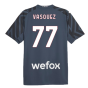 2023-2024 AC Milan Goalkeeper Home Shirt (Dark Night) (VASQUEZ 77)