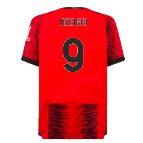 2023-2024 AC Milan Home Authentic Shirt (Inzaghi 9)
