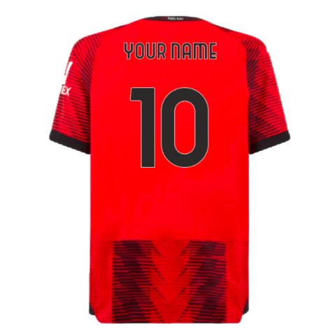 2023-2024 AC Milan Home Authentic Shirt (Your Name)