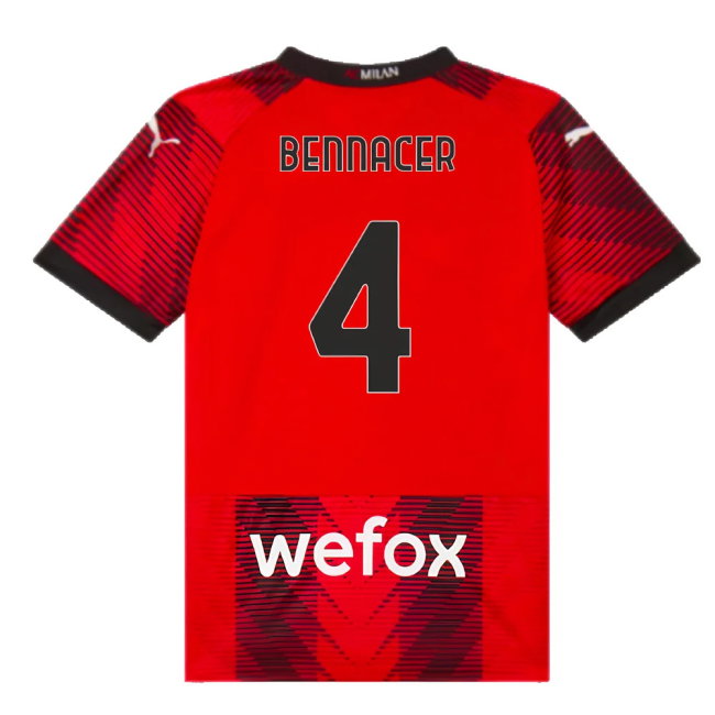 2023-2024 AC Milan Home Shirt (Kids) (Bennacer 4)