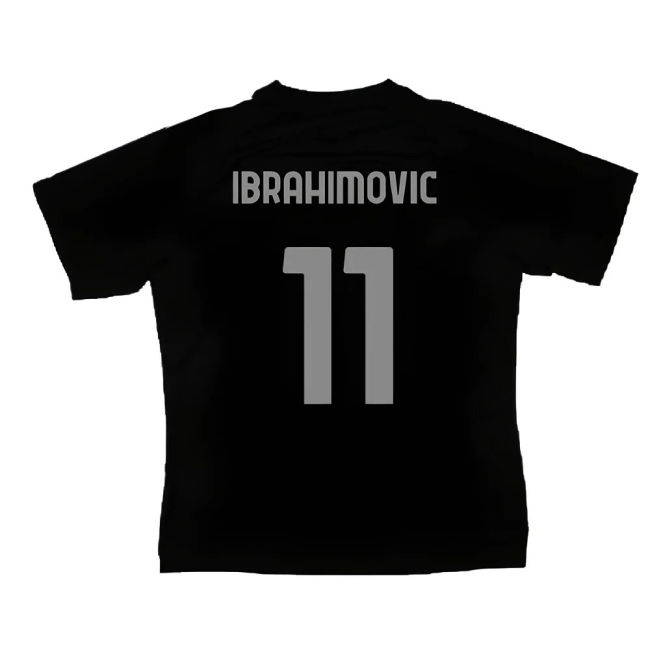 2023-2024 AC Milan Pre-Match Jersey (Black) (Ibrahimovic 11)