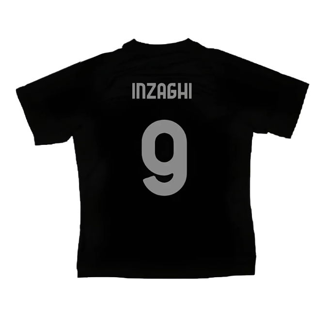 2023-2024 AC Milan Pre-Match Jersey (Black) (Inzaghi 9)