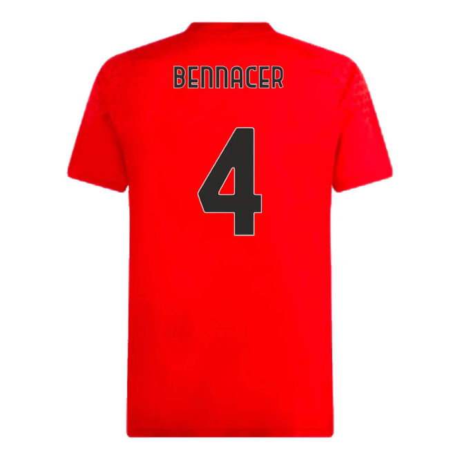2023-2024 AC Milan Training Jersey (Red) (Bennacer 4)