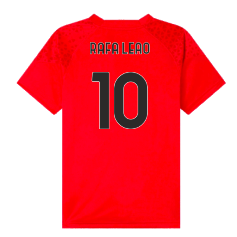 2023-2024 AC Milan Training Jersey (Red) - Kids (Rafa Leao 10)