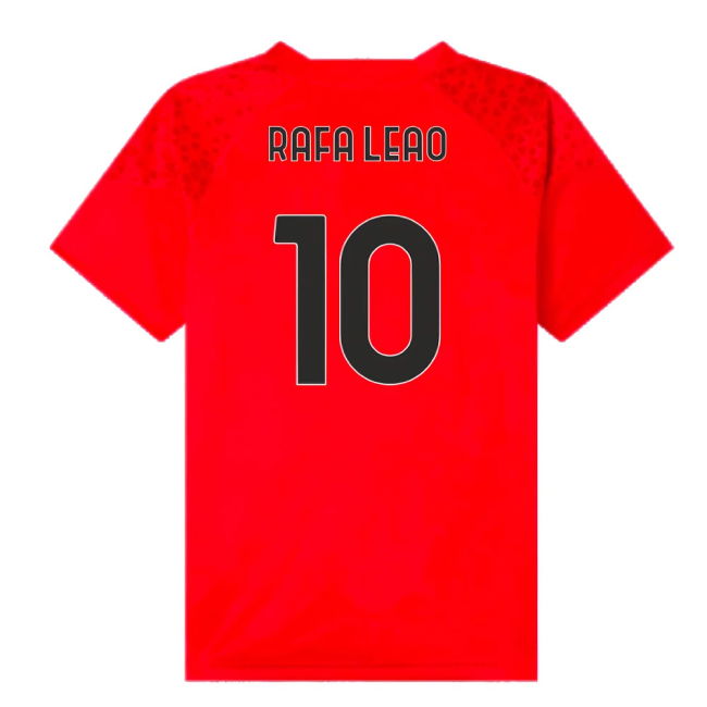 2023-2024 AC Milan Training Jersey (Red) - Kids (Rafa Leao 10)